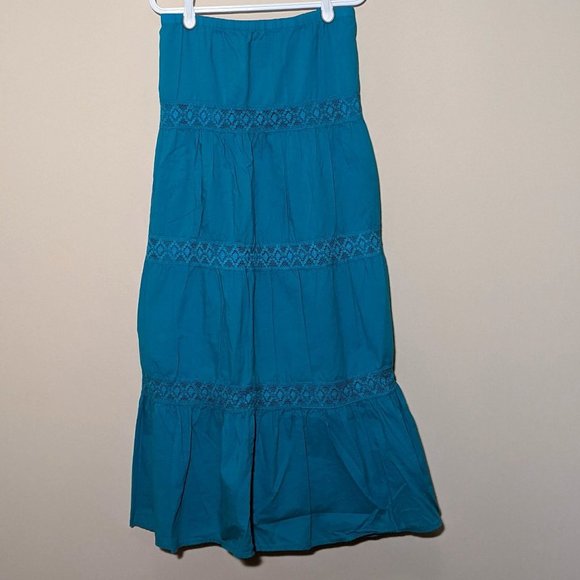 ALC Turquoise Blue Aqua Maxi Summery Skirt. Medium Size. - Picture 2 of 9